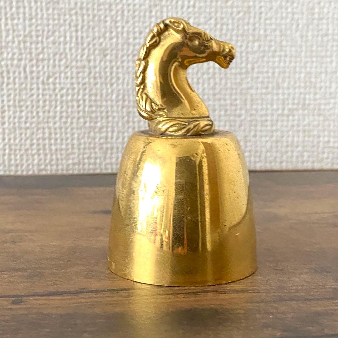 HERMS エルメス 真鍮 テーブルベル 馬モチーフ ヴィンテージ 卓上ベル