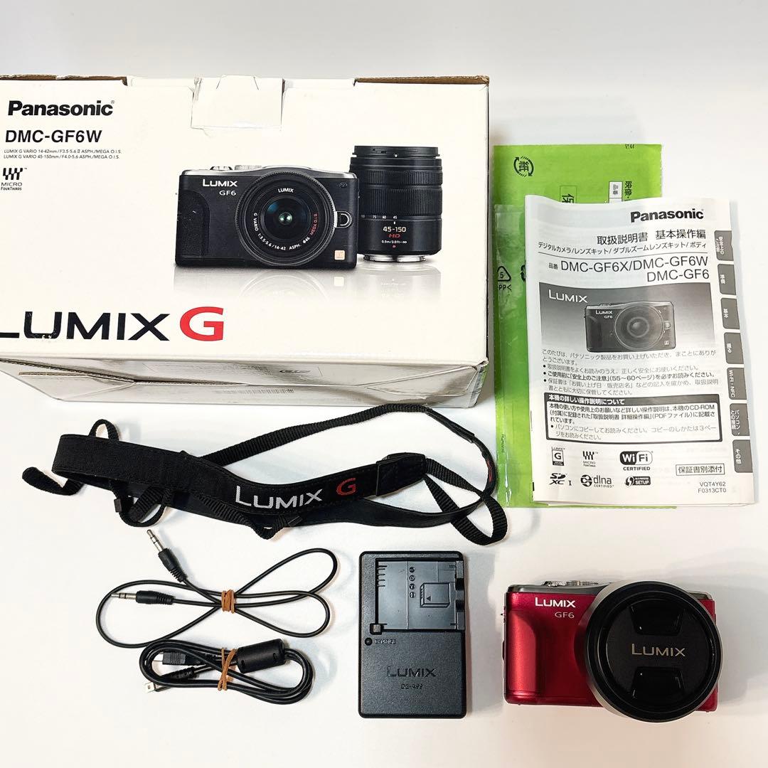 ✨美品✨ パナソニック LUMIXG ミラーレス一眼 DMC-GF6W デジカメ