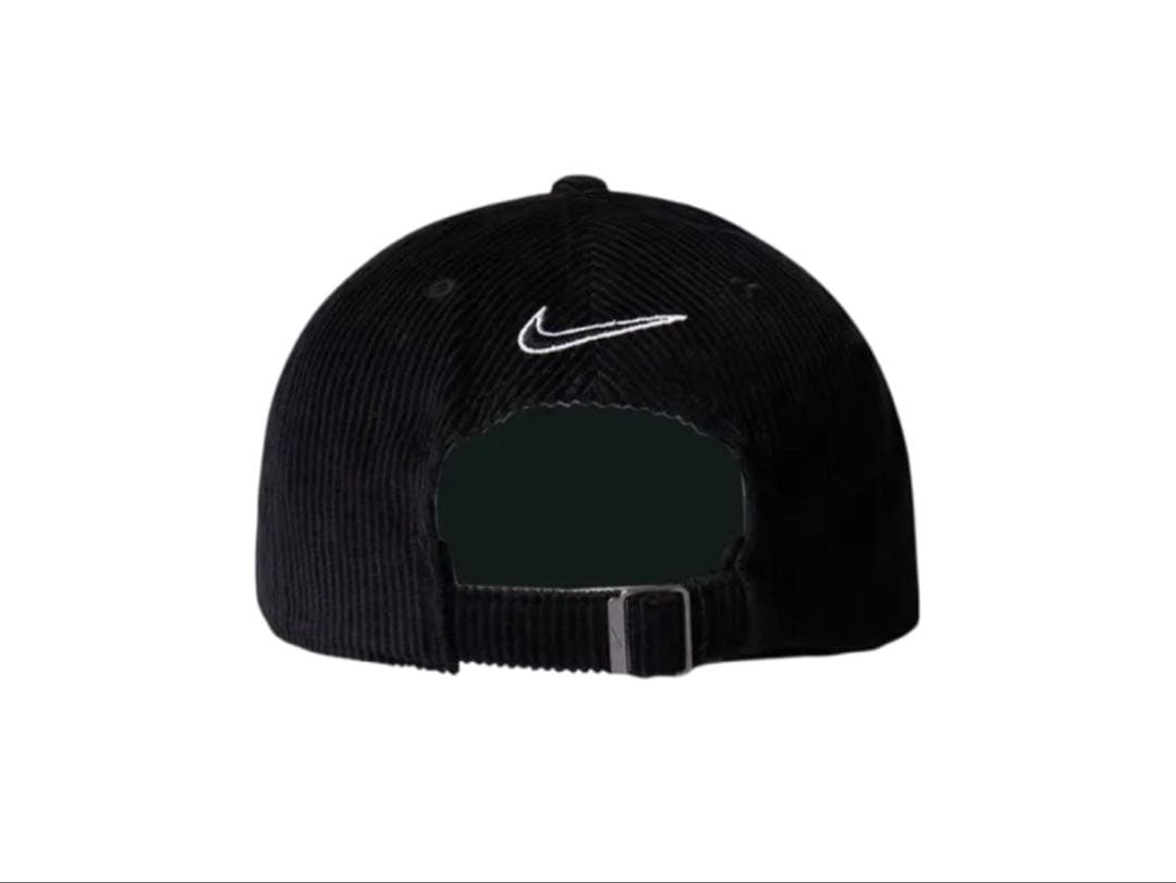 Supreme/Nikeブラック　コーデュロイキャップ(サイズFREE)