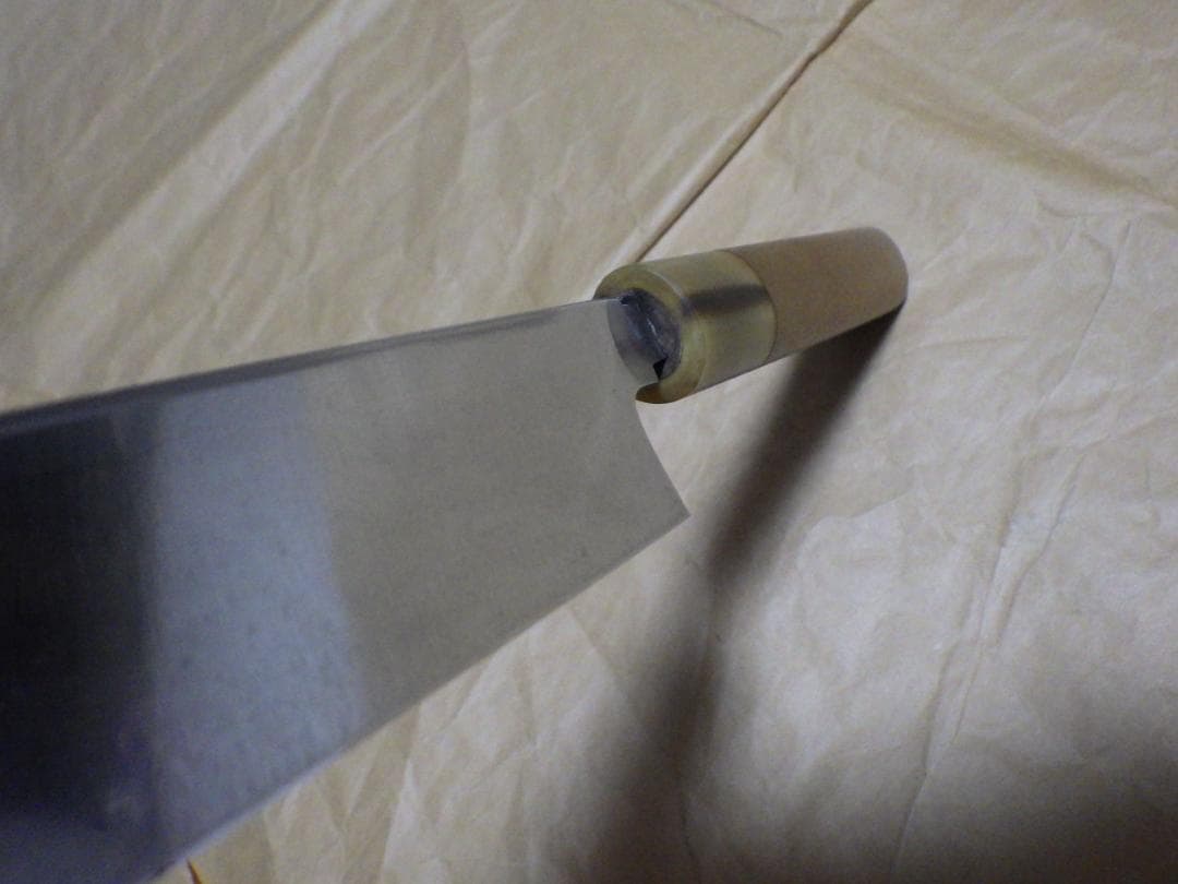 京都/有次★特製/柳刃刺身包丁刃渡尺0寸/白鋼★水牛柄・手研ぎ済み