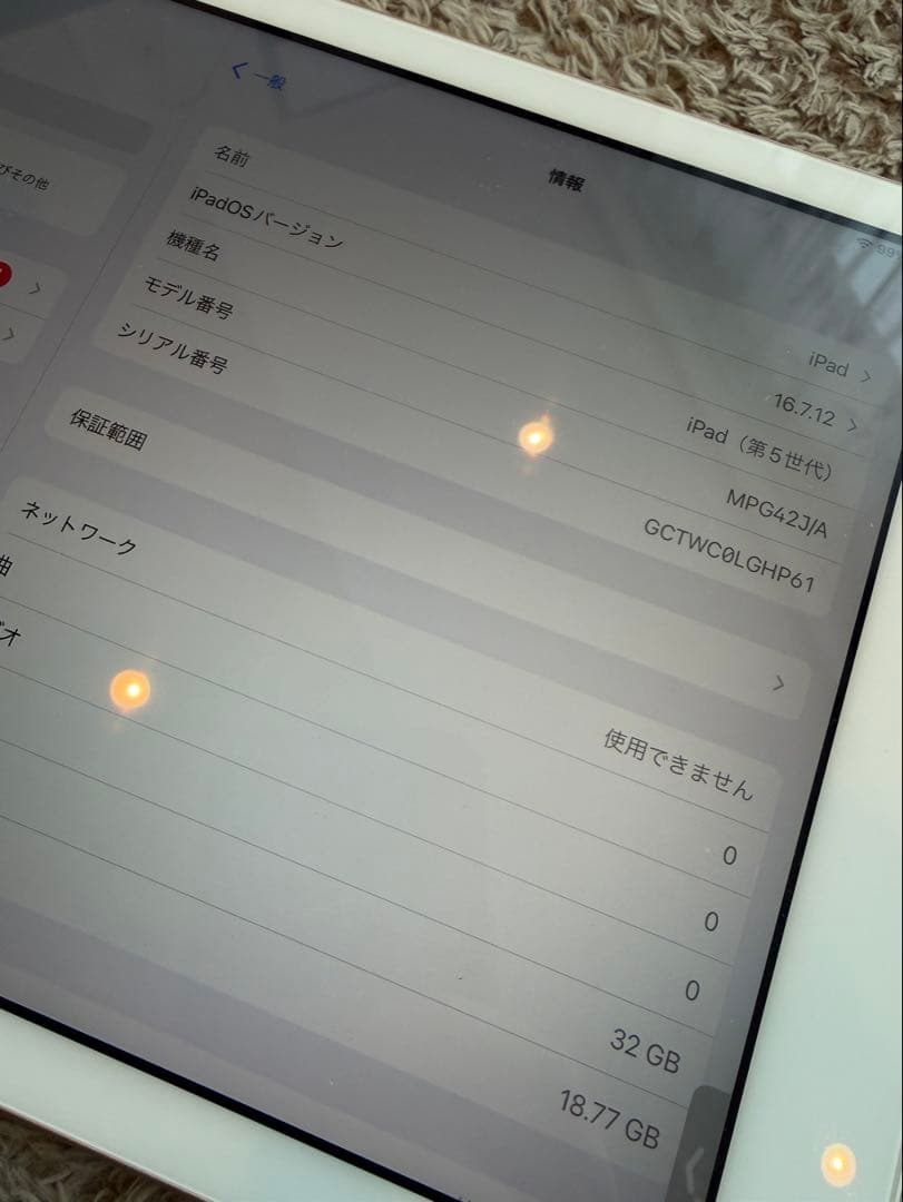 Apple iPad (第5世代) 32GB Wifi+Cellular
