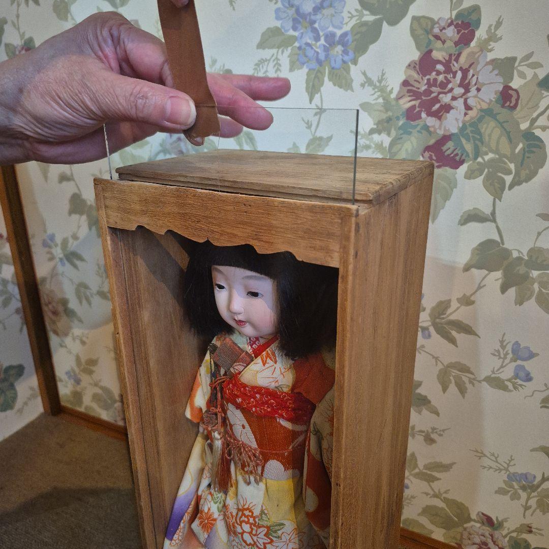 市松人形 木製ケース付き