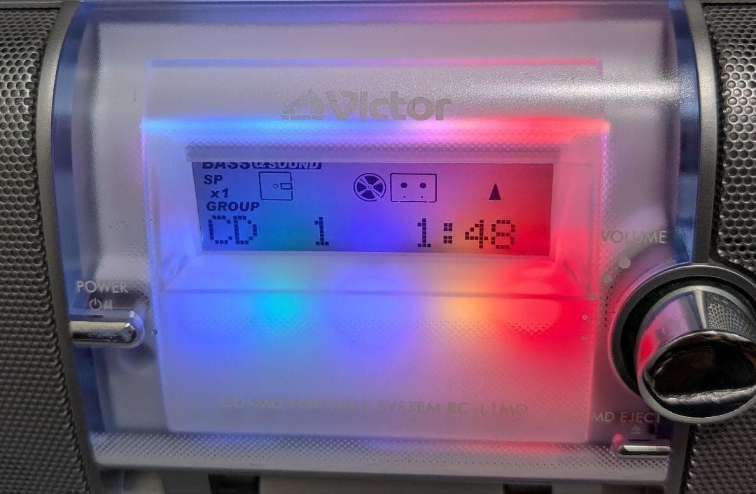 ビクター CD/MDラジカセ Clavia RC-L1MD　シルバー　現状渡し