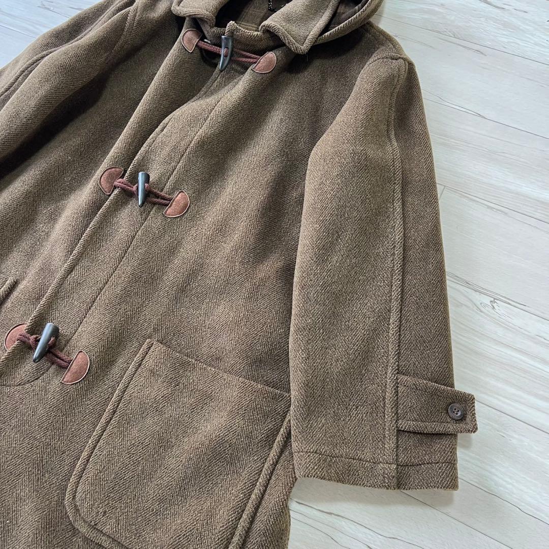 Dunhill ダンヒル ウールダッフルコート イングランド製 ヘリンボーン