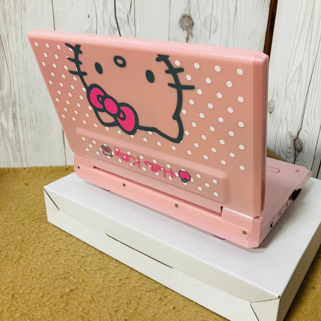 希少 ハローキティ 8.5インチ ポータブル DVDプレーヤー 車載ケーブル付き