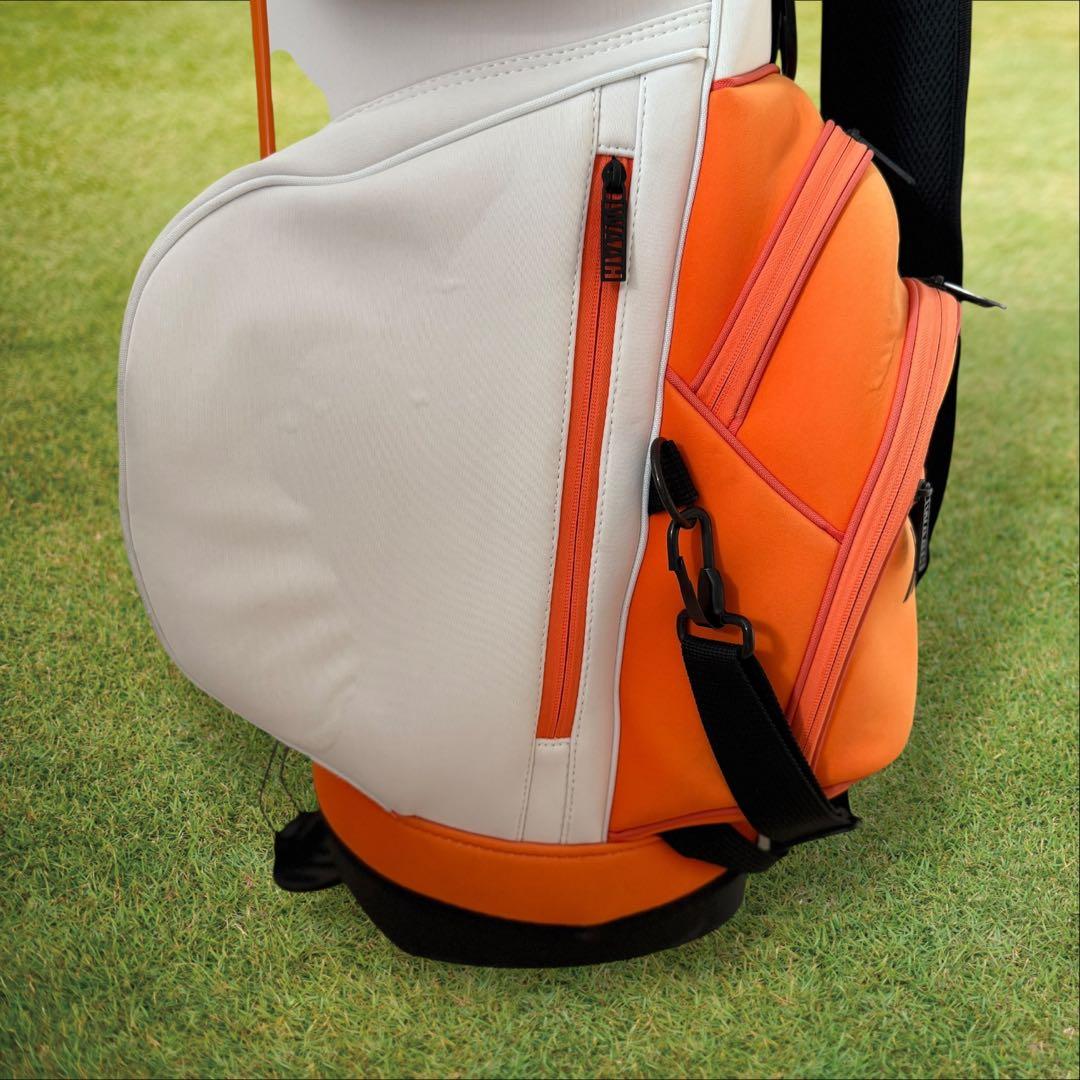 WAAC ワック　キャディバッグ　3点ショルダー　スタンド式　軽量　白