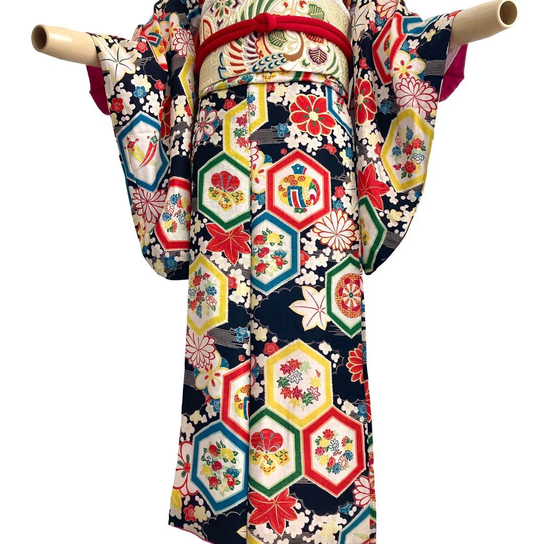 ★みのすけ★ジュニア 子供着物 大正ロマン アンティーク着物 NO330