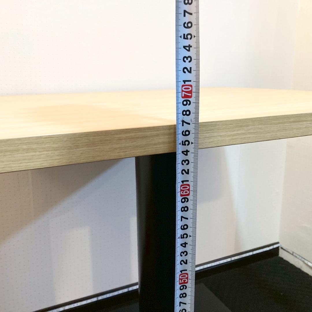 【引取限定】パブリック 木目調 カフェテーブル ミーティングテーブル