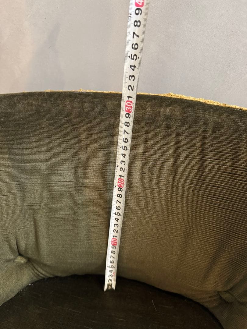 希少⭐︎イギリスビンテージ⭐︎オリーブグリーン フリンジ付き1人掛けソファ⭐︎ 2脚