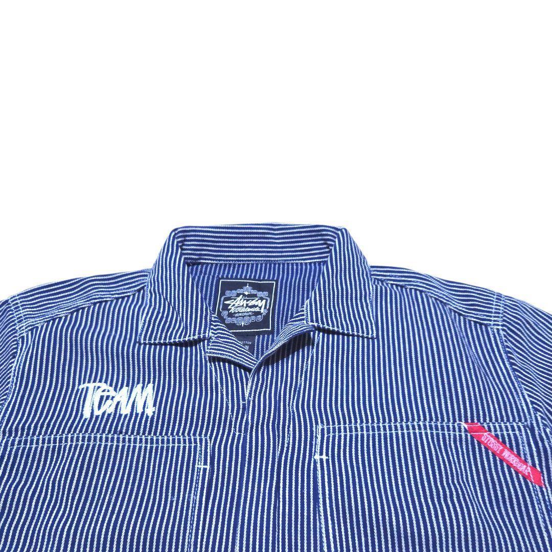 00s STUSSY ヒッコリーストライプオールインワン　ステューシーつなぎ