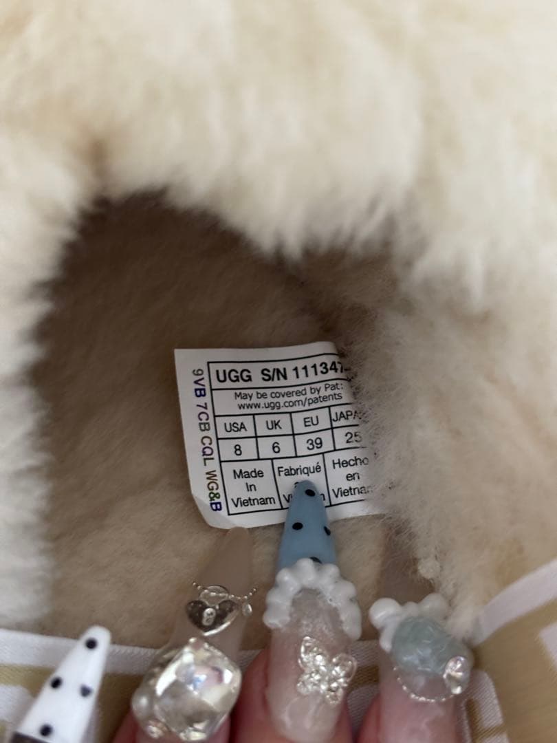 UGG ベージュ 厚底スライドサンダル