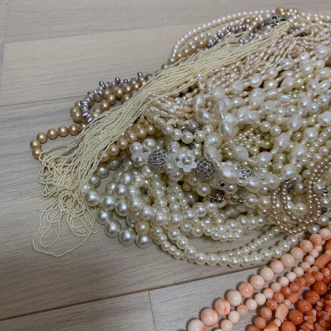 も*し様 アクセサリー　おまとめ　セット　パール　珊瑚　琥珀　天然石