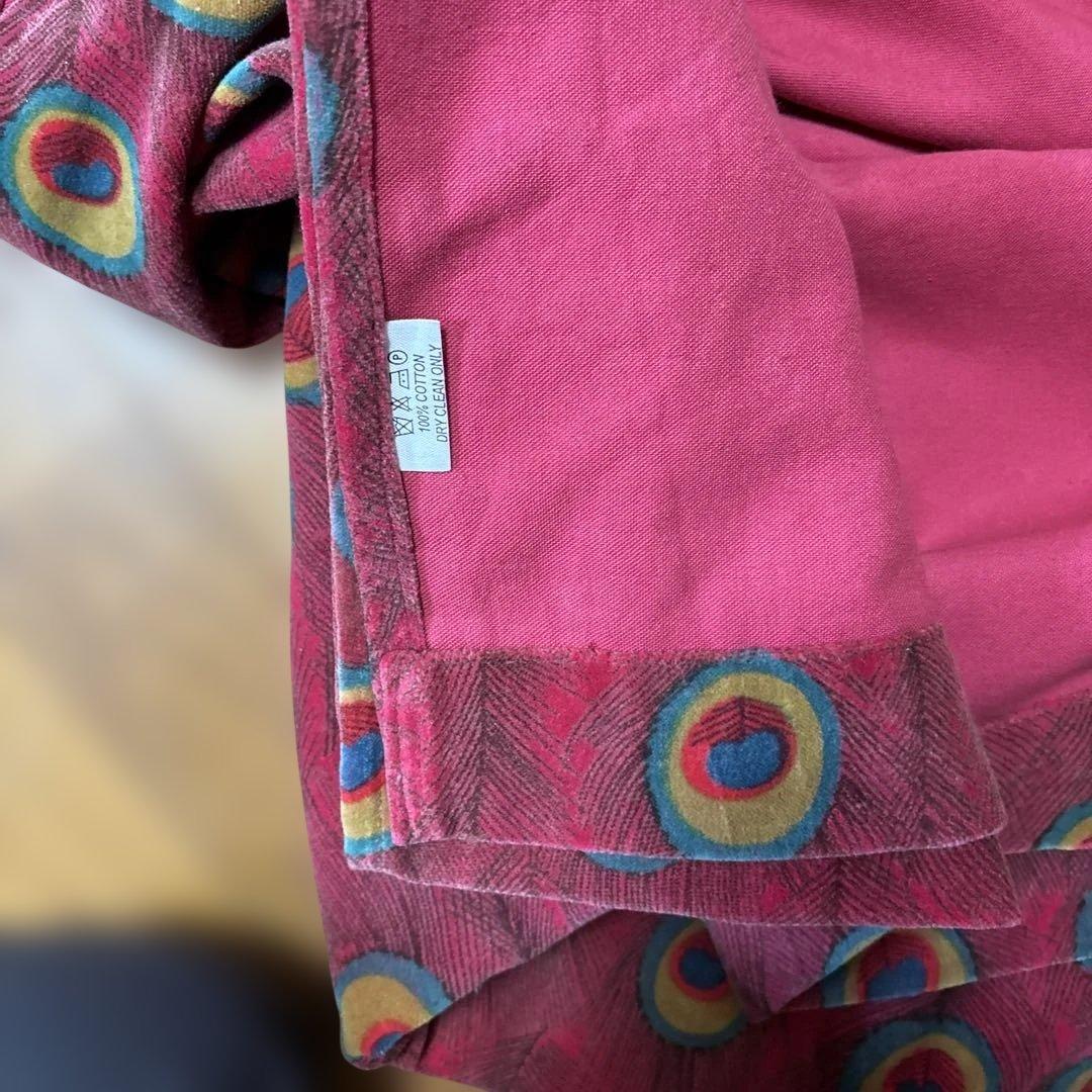 孔雀柄ピーコック　ベルベットドレープカーテン