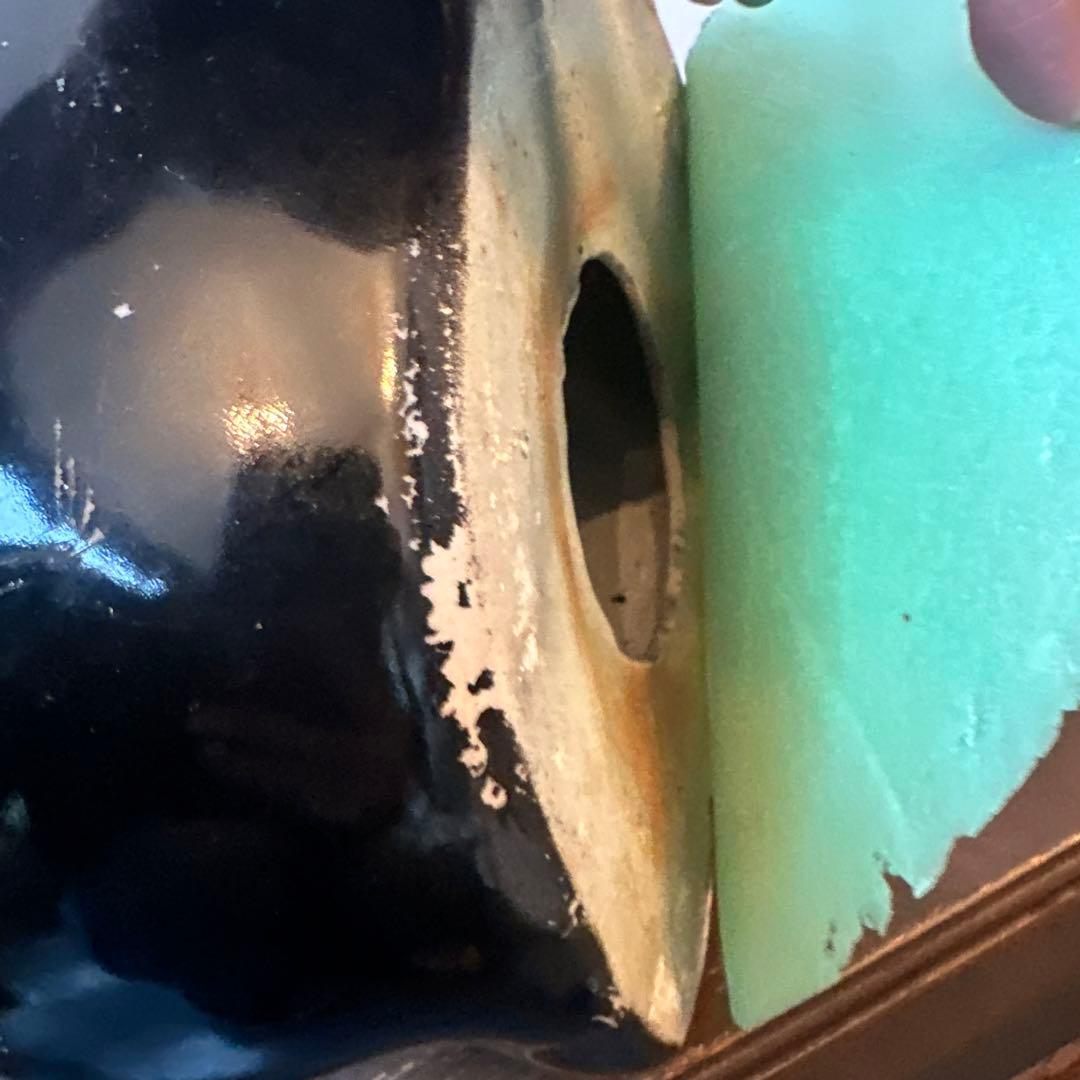 ヴィンテージ　招き猫難あり　黒猫招き猫