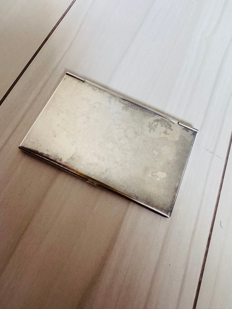 レア ティファニー ミラーストライプSV925 金属カードケース メタル名刺入れ