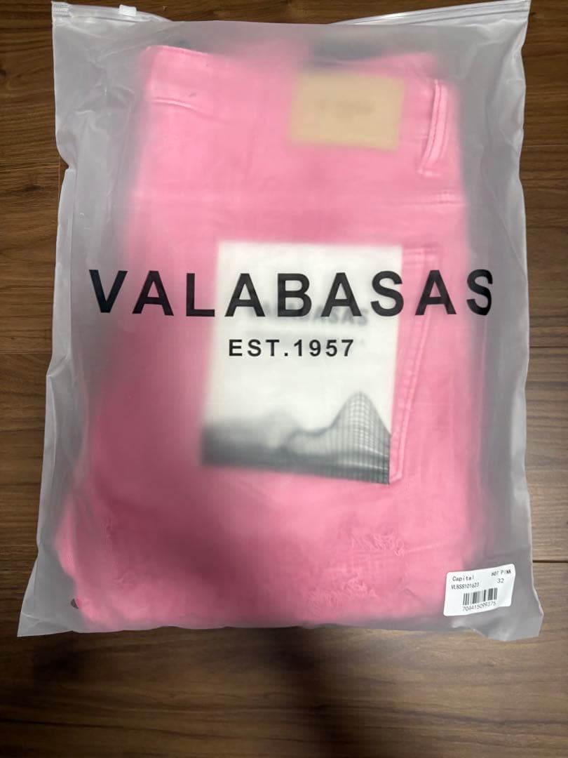 【新品】 VALABASAS フレアデニム ピンク サイズ32