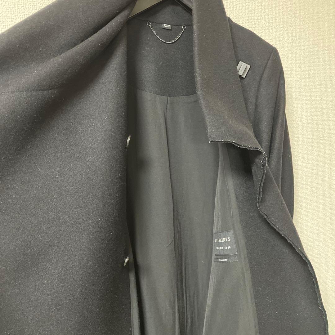 ALL SAINTS オールセインツ アシンメトリーウールコート