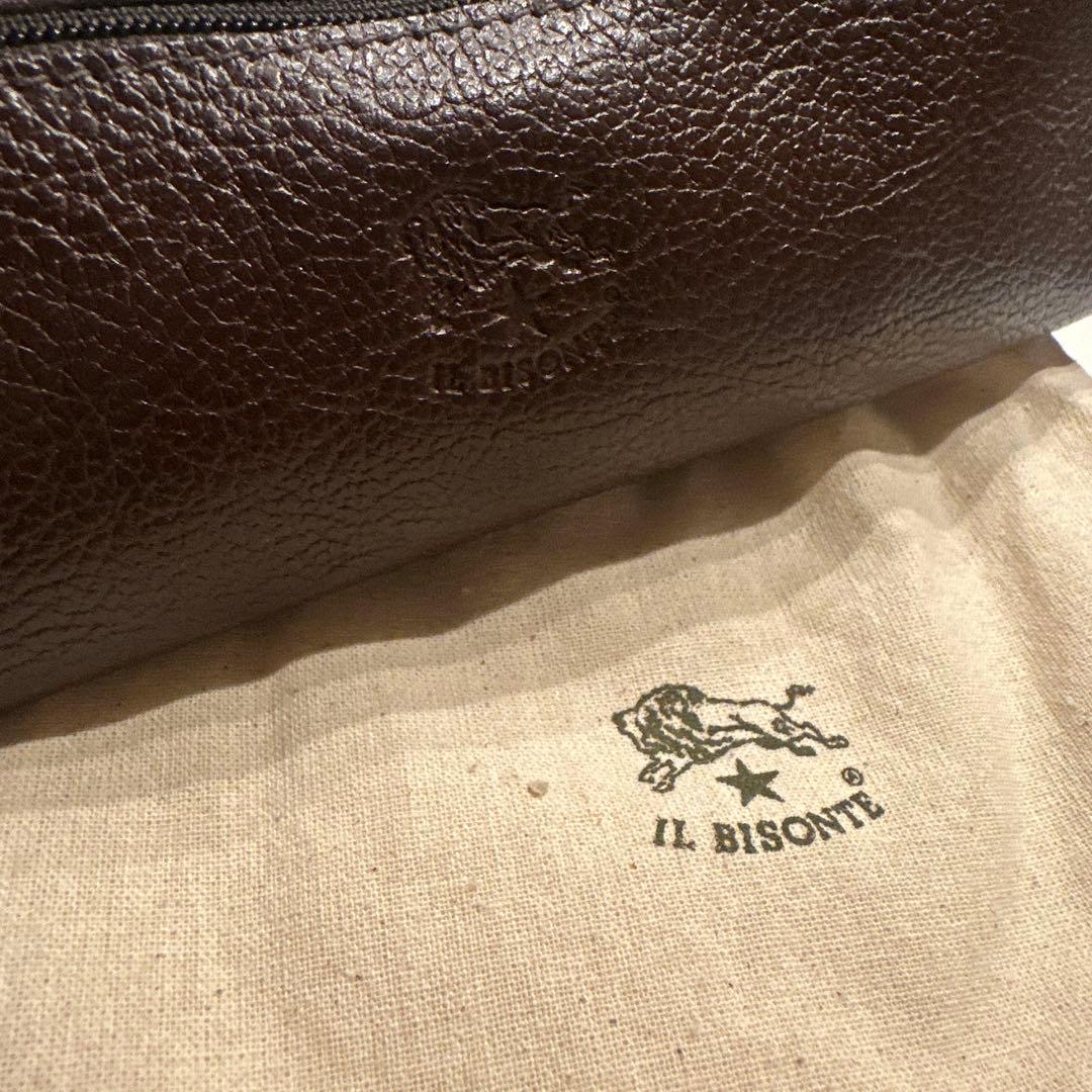 IL BISONTE レザー筆箱 ダークブラウン