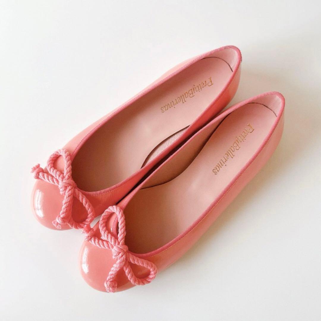 【未使用】38/24cmプリティバレリーナ バレエシューズフラットシューズピンク