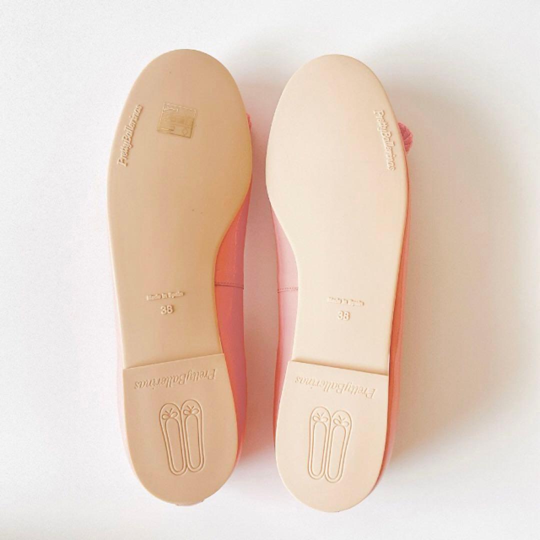 【未使用】38/24cmプリティバレリーナ バレエシューズフラットシューズピンク