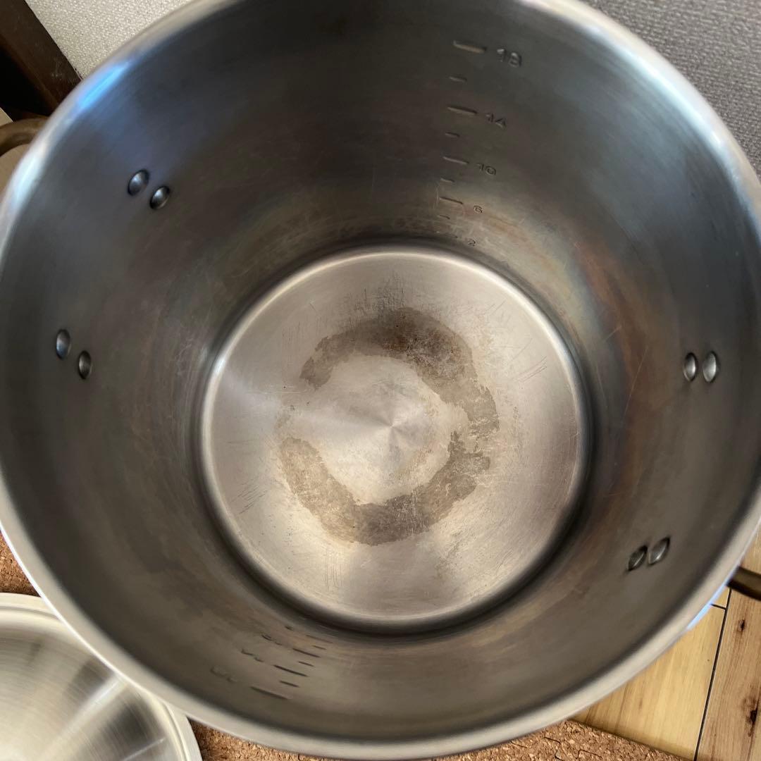 中尾アルミ製作所KINGDENJ 寸胴鍋　セット　20ℓ 15ℓ IH ガス