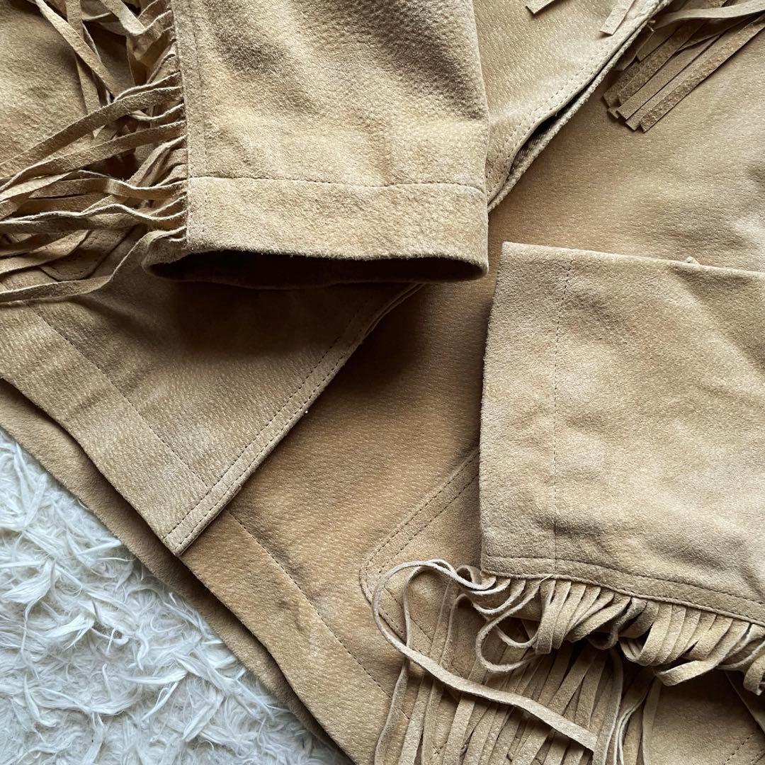 ザラ　未使用フリンジスエードレザージャケット　本革　定価32990円　近年モデル