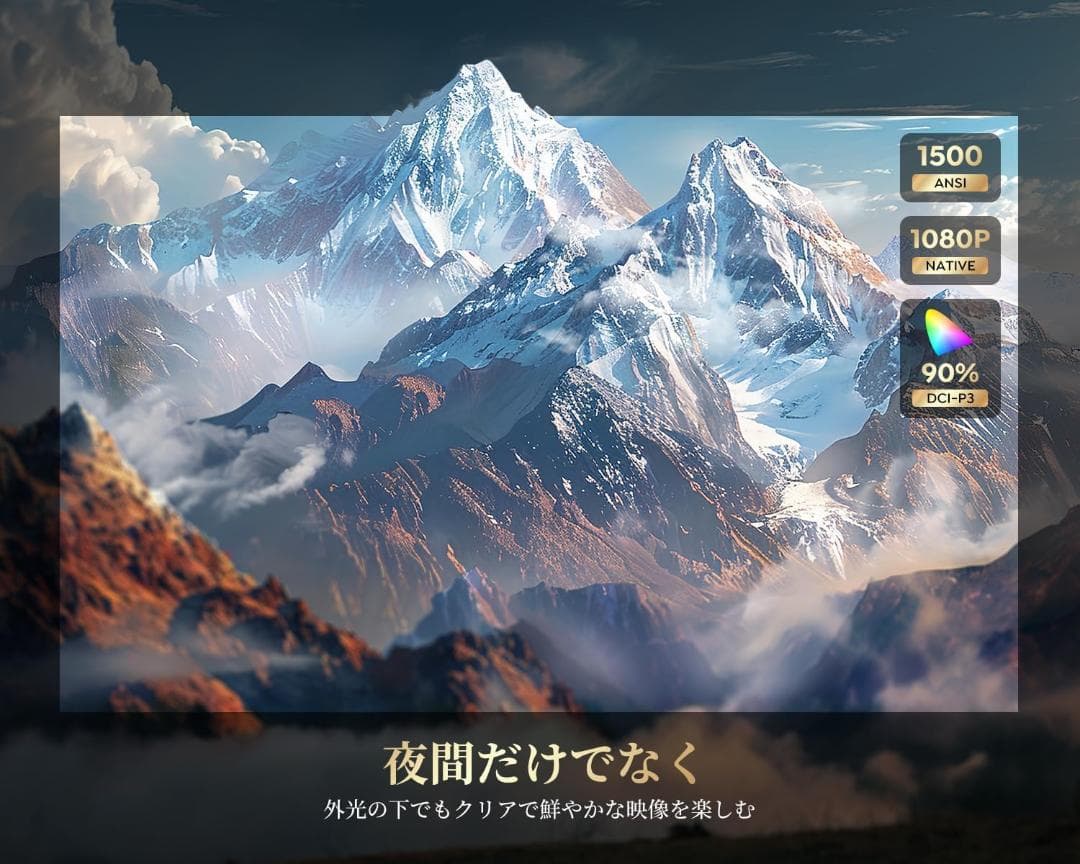 【美品】プロジェクター 公式Google TV搭載 1500ANSI 高輝度