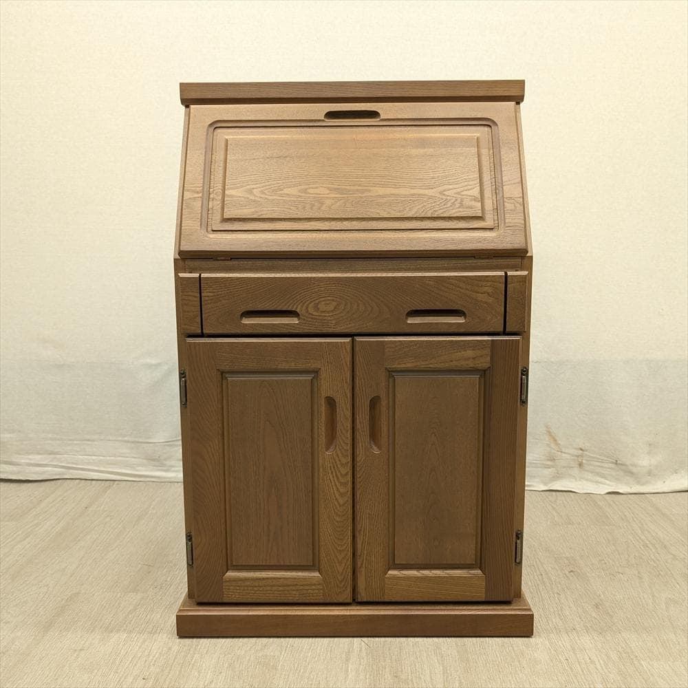 展示品　大雪木工　オーク　ライティングデスク　ライティングビューロー　学習机