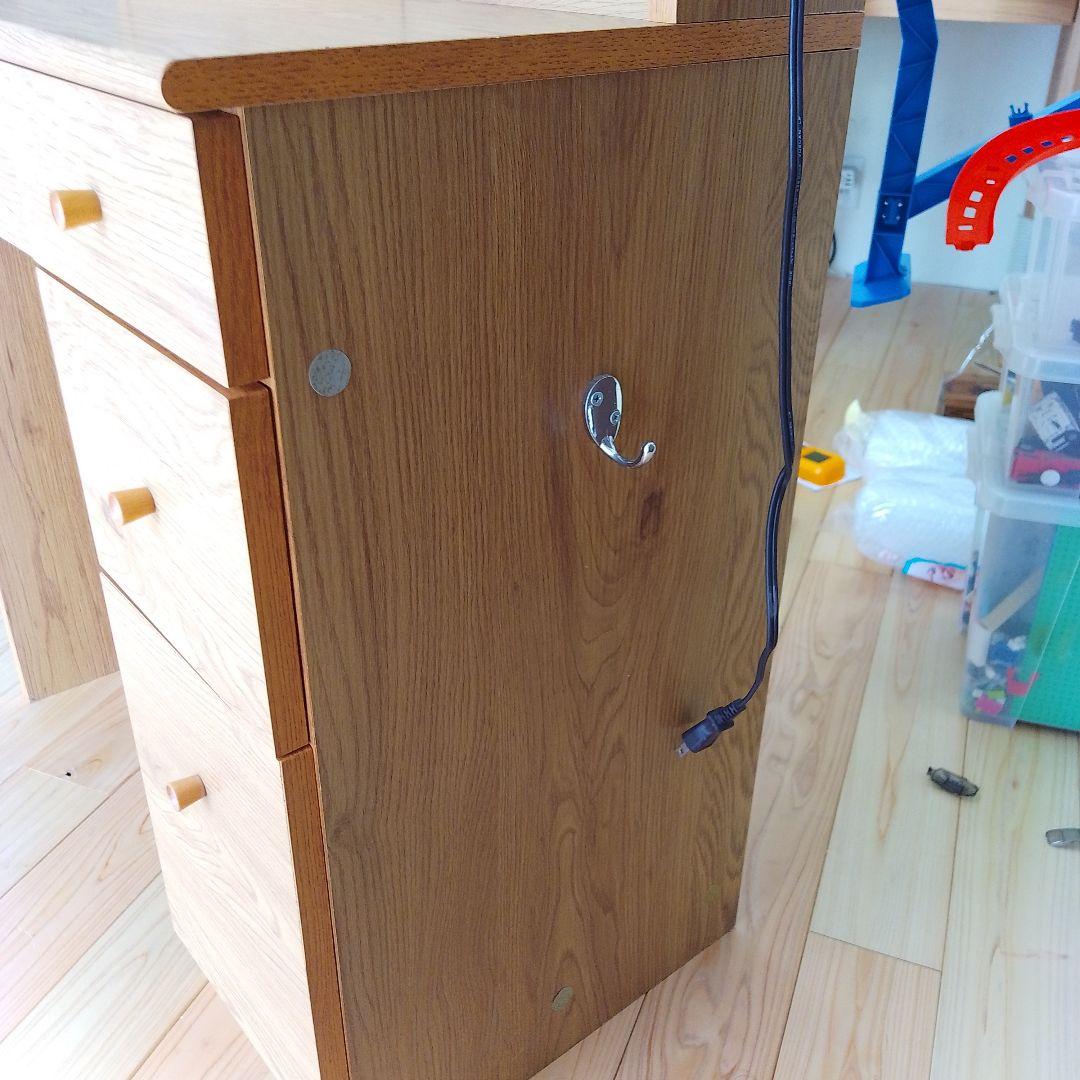 【お値下げ】3面鏡 シンプルドレッサー・鏡台　スツール付き