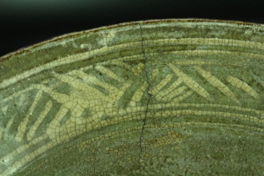 茶道具 真清水蔵六作 古三嶋写 茶碗 桂又三郎 書付(K-YC558)