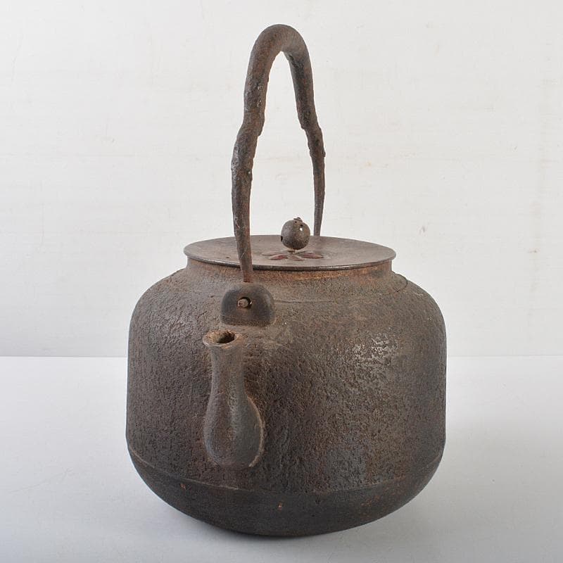 煎茶道具　手取釜　鉄瓶　鉄釜　時代箱付　C　R7077B