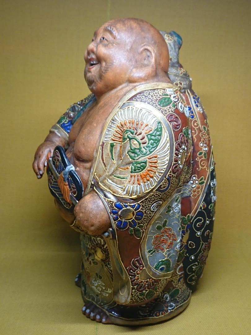仏教美術　七福神　陶器　布袋　骨董　置物　インテリア　工芸品　美術品　A3034