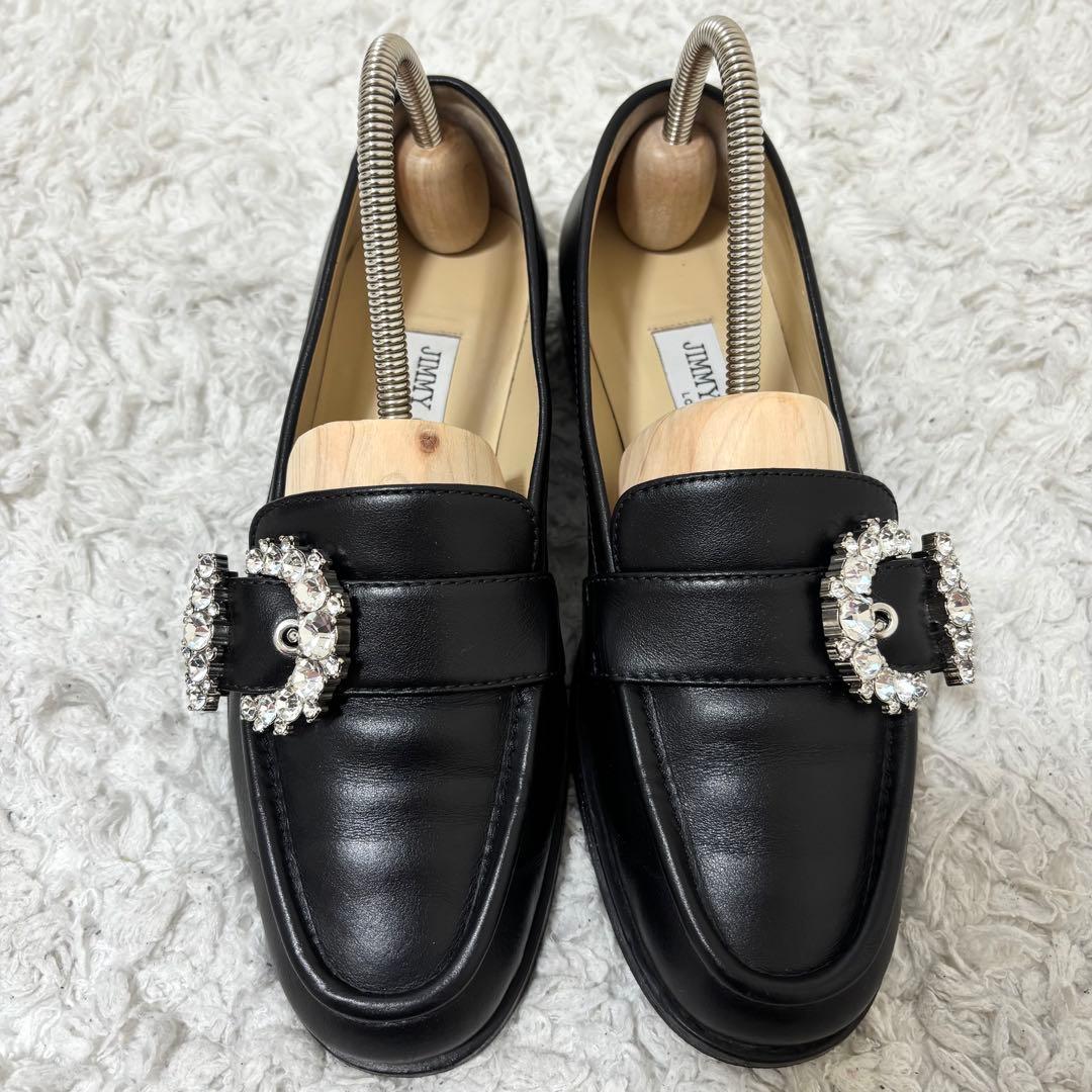 本物保証✨美品✨ジミーチュウ クリスタル ビジュー ローファー Cheri 箱付