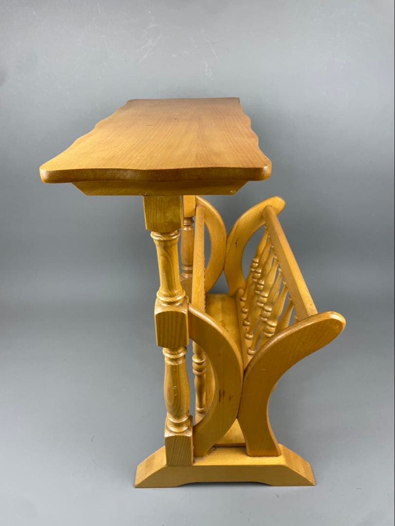 イタリア高級家具ブランド Demain 木製 スリッパラック キャビネット 花台