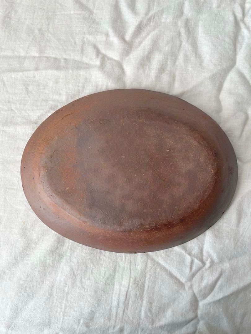 十場天神　つくも窯　スリップウェア　オーバル皿