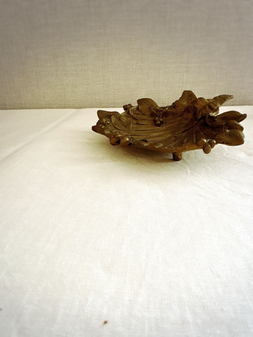 フランスブロカント　真鍮製トレイ　シェル型トレイ　シェル・ボタニカル