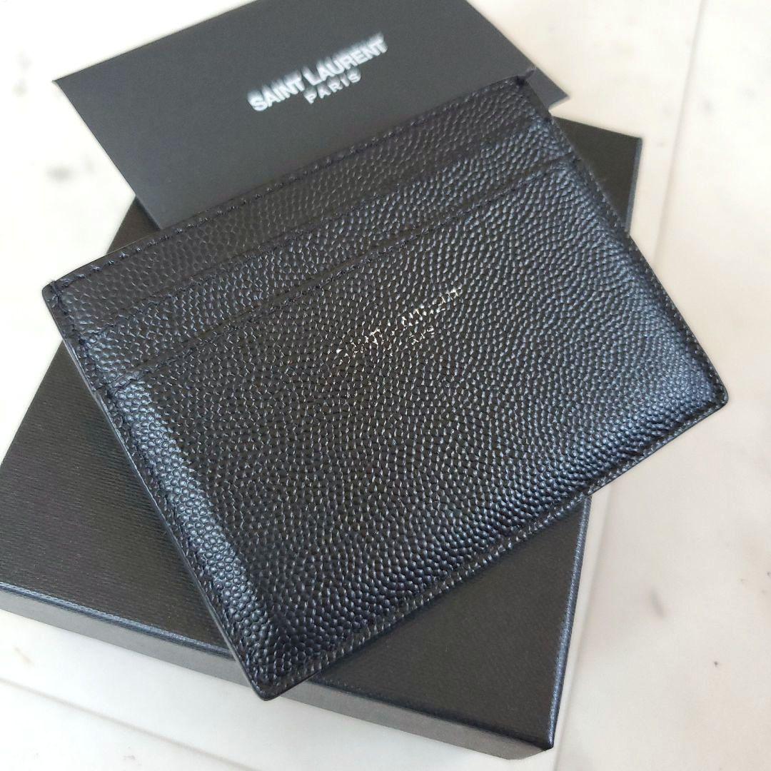 良品 サンローラン 名刺入れ カードケース キャビア Saint Laurent
