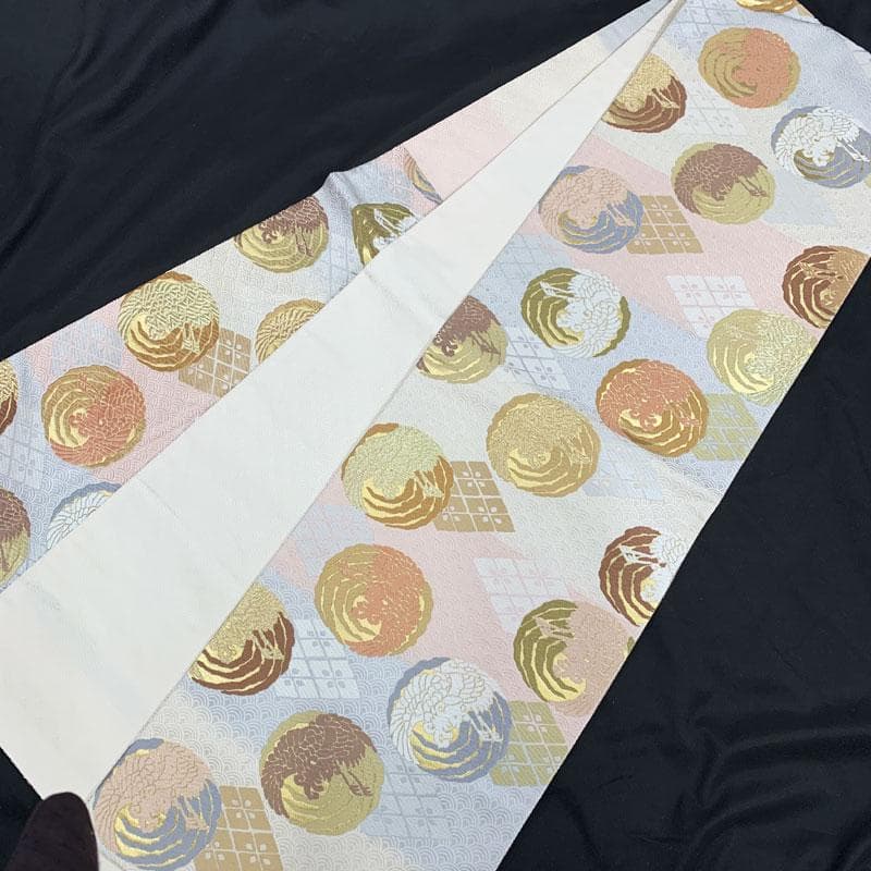 502my28◆鳳凰丸四菱文 袋帯 卒業式 入学式 式典◆美品