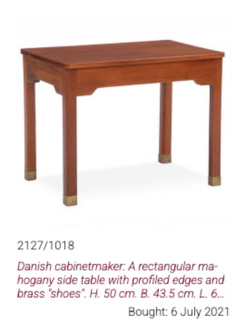 デンマーク 1940's サイドテーブル　マホガニー　無垢材
