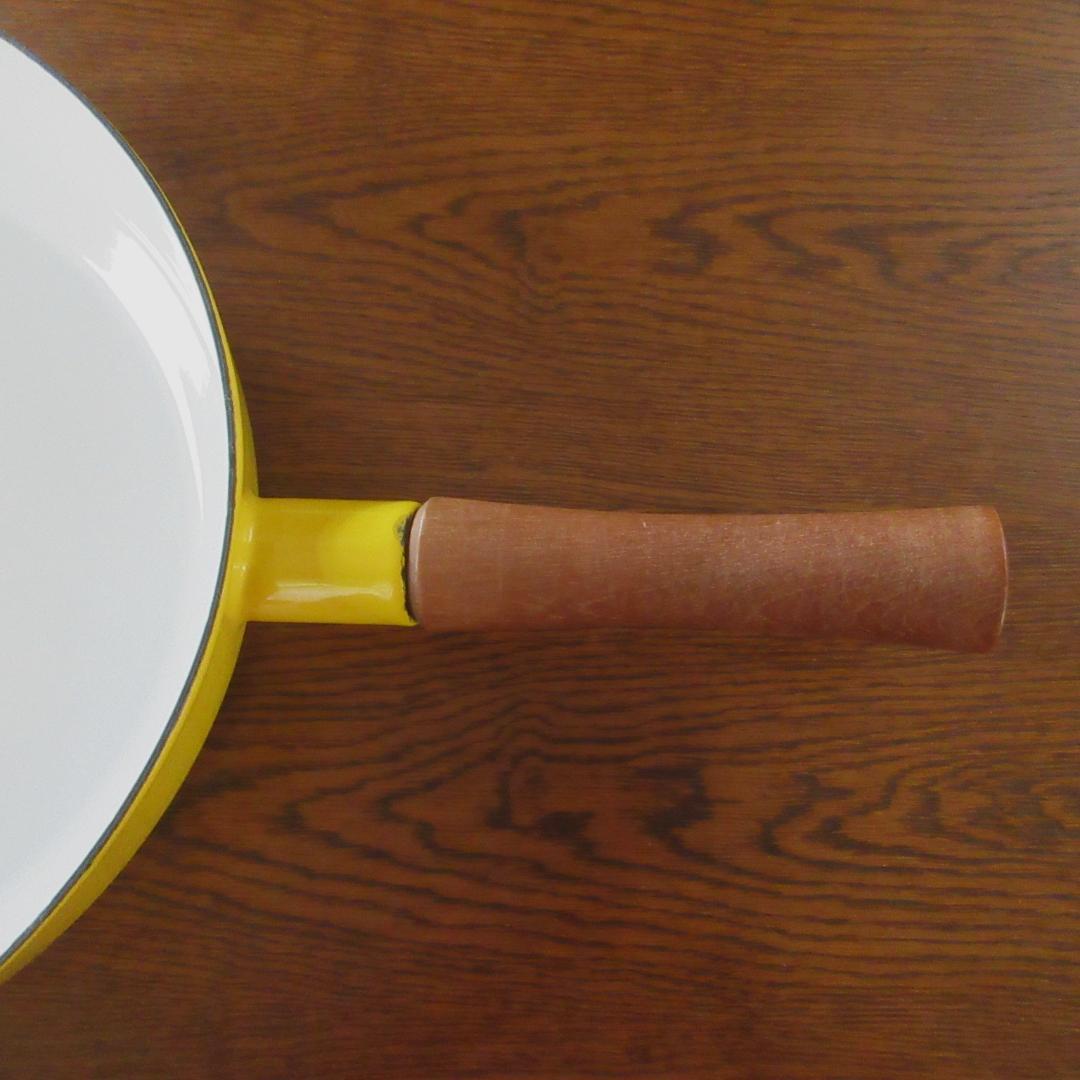 Dansk ダンスク ビンテージ コベンスタイル フライパン蓋付 黄色 30cm