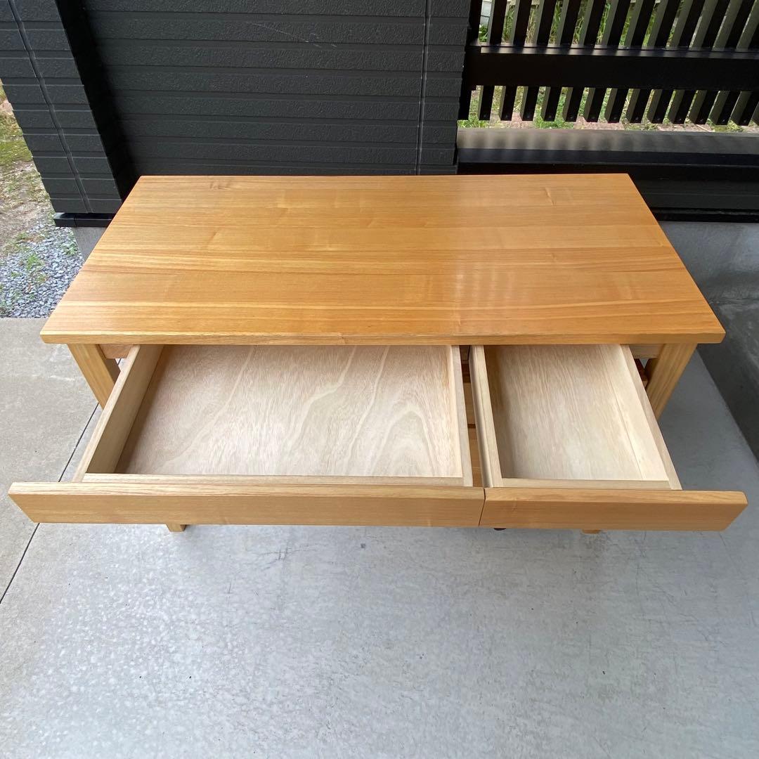 セット売り MUJI / 無印良品 デスク・サイドチェスト タモ 天然木 保管品