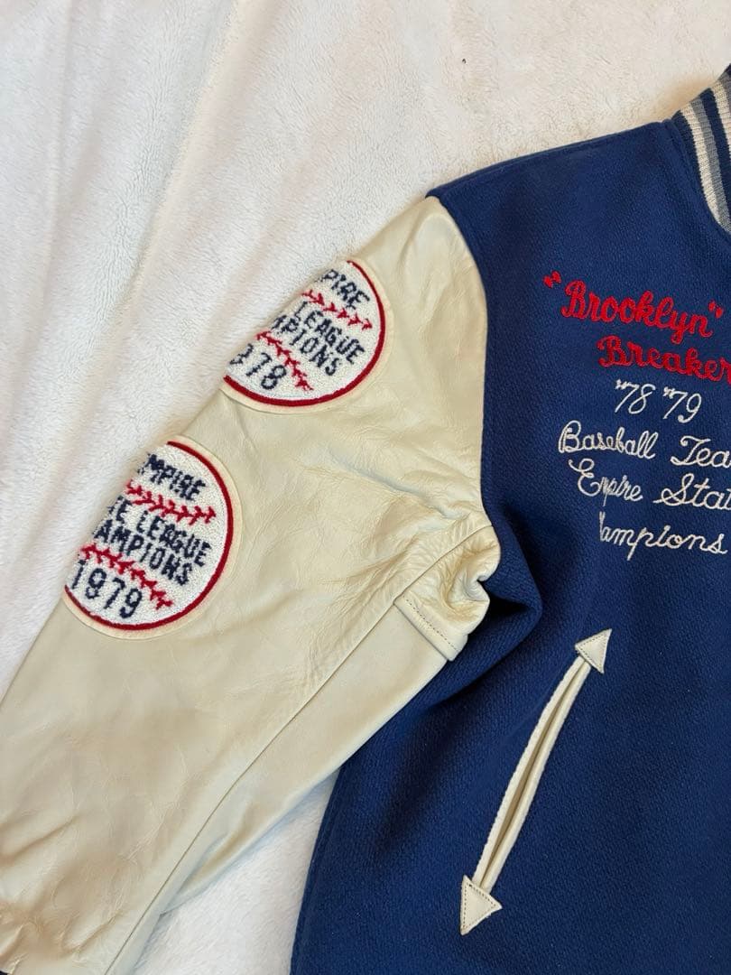 WHITESVILLE ホワイツビル　袖革スタジャン　40