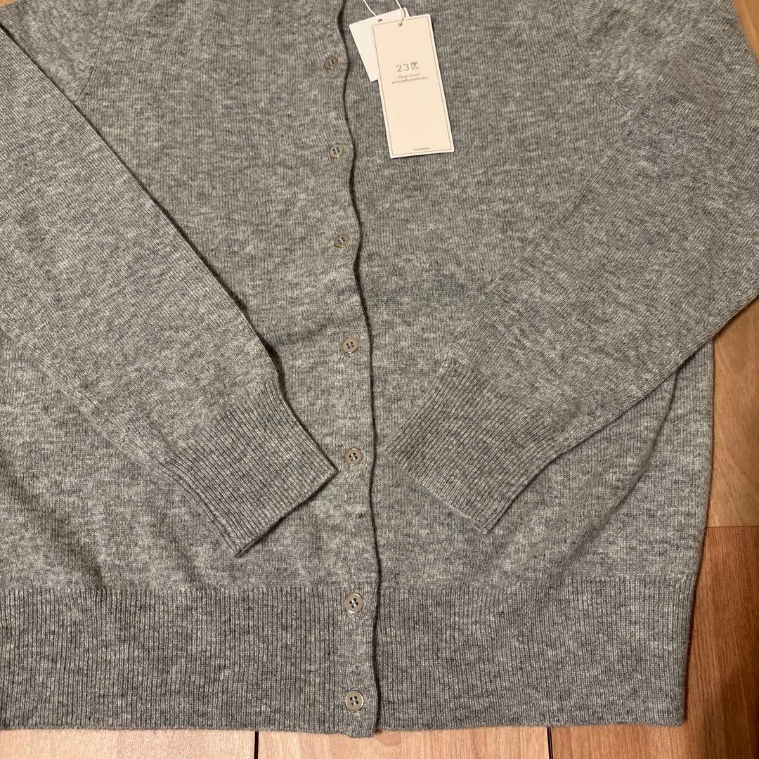 めんたいこ様23区　カシミヤ100%グレーのカーディガン