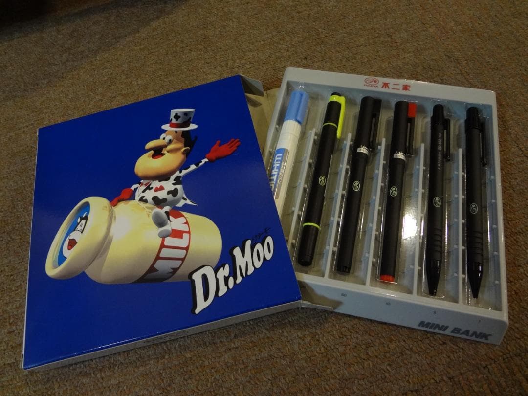 HUJIYAお菓子の不二家 入手困難非売品グッズ・ペン 6本トレーセット