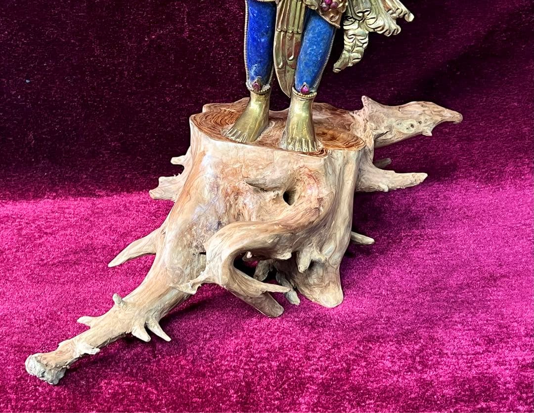 ラピスラズリ 仏像 多羅菩薩 彫刻 天然石彫刻