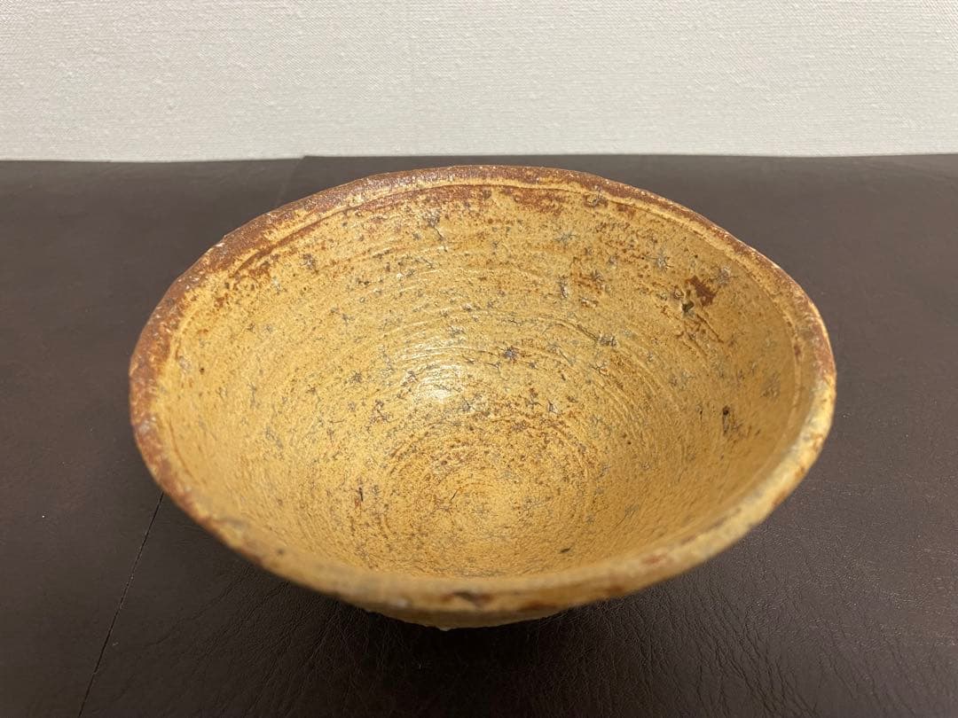 森田十雨　黄いらほ茶盌　共箱　共布　茶碗　茶道具