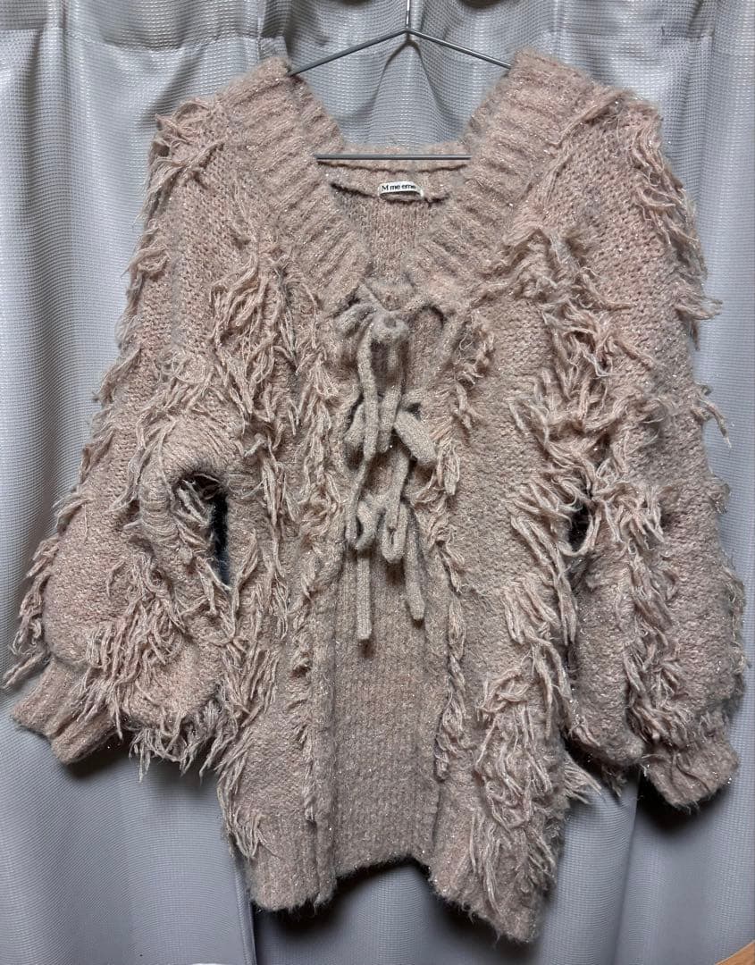 ワンピース mmeeme Fringe knit minionepiece