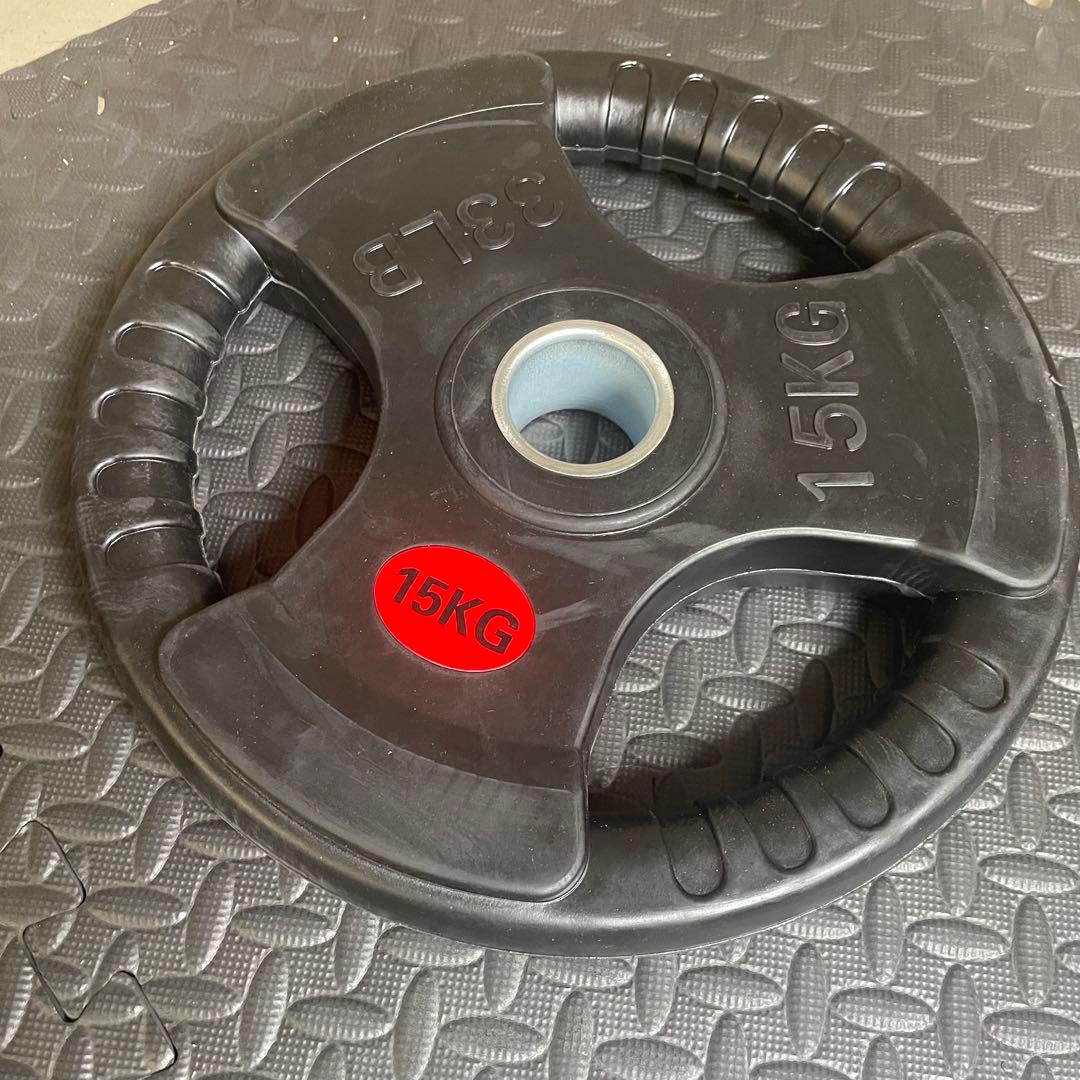 【送料無料】Φ50mm《150kg》ラバーバーベルプレート オリンピックシャフト