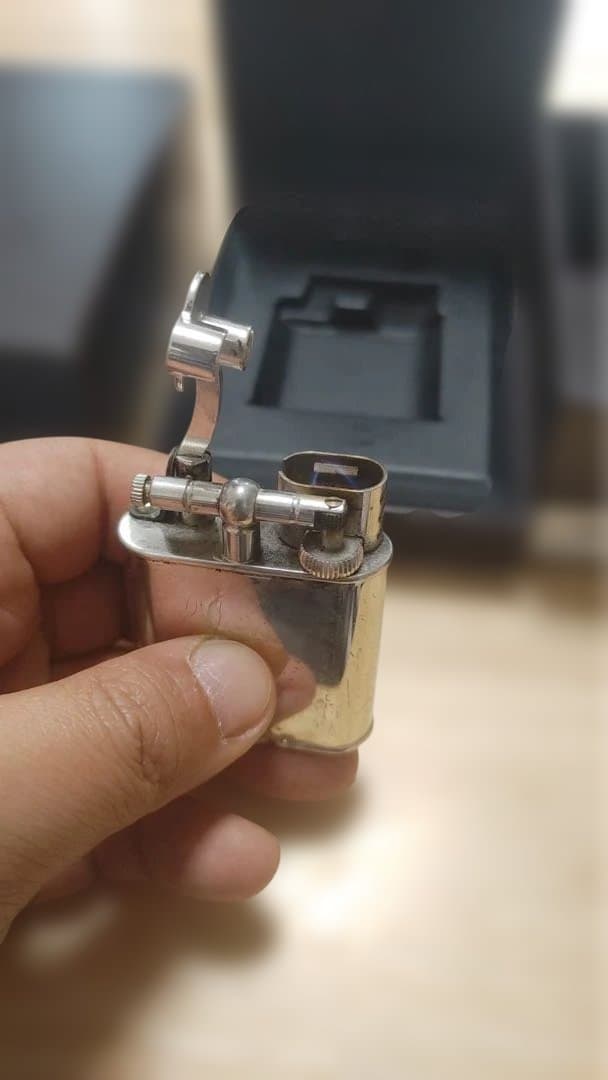 【希少・着火品】ダンヒル ユニーク 英国製 メタル仕様 ライター 箱・保証書付