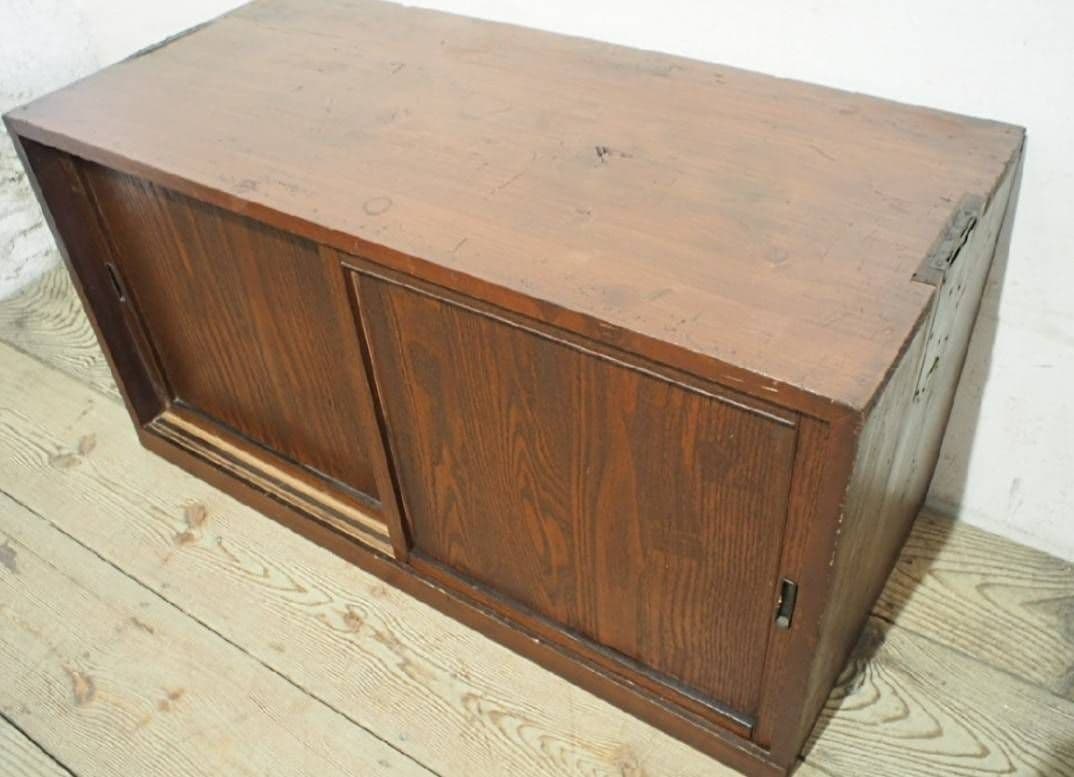 1079 アンティーク　収納棚　飾り棚　和箪笥　サイドボード　テレビ台　レトロ